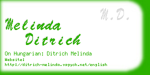 melinda ditrich business card